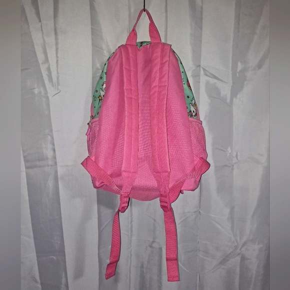 Unicorn 🦄 Backpack Girl's 15-inch Pink and Green 4 Compartments Back to School - Picture 2 of 10